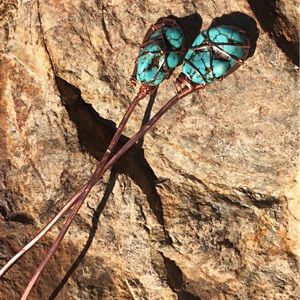 Turquoise Howlite Hair Pins